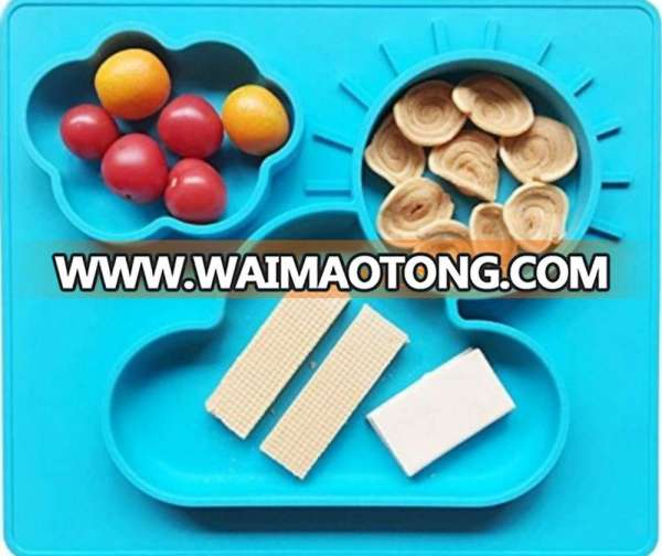 2017 hot sales Higher quality and Cheaper price baby silicone placemat ,silicone baby plate,silicone placemat for baby